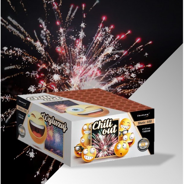 Πακέτο εναέριων πυροτεχνημάτων Chili Out 100 βολών