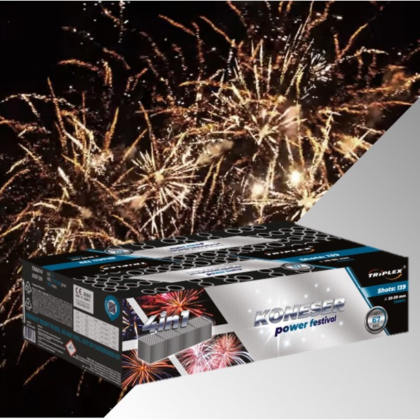 Πακέτο εναέριων πυροτεχνημάτων Power Festival 139 βολές
