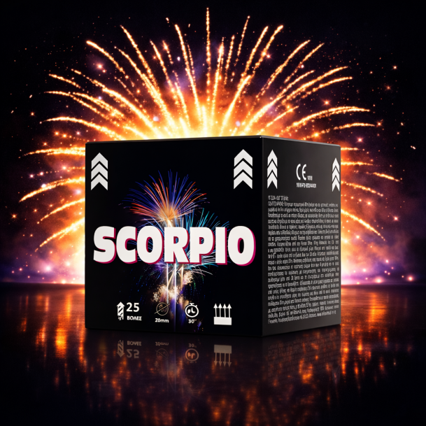 Πακέτο εναέριων πυροτεχνημάτων Scorpio 25 βολών