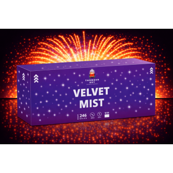 Πακέτο εναέριων πυροτεχνημάτων Velvet Mist 246 βολών